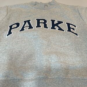 PARKE OG Varsity Mockneck L/XL grey with blue denim